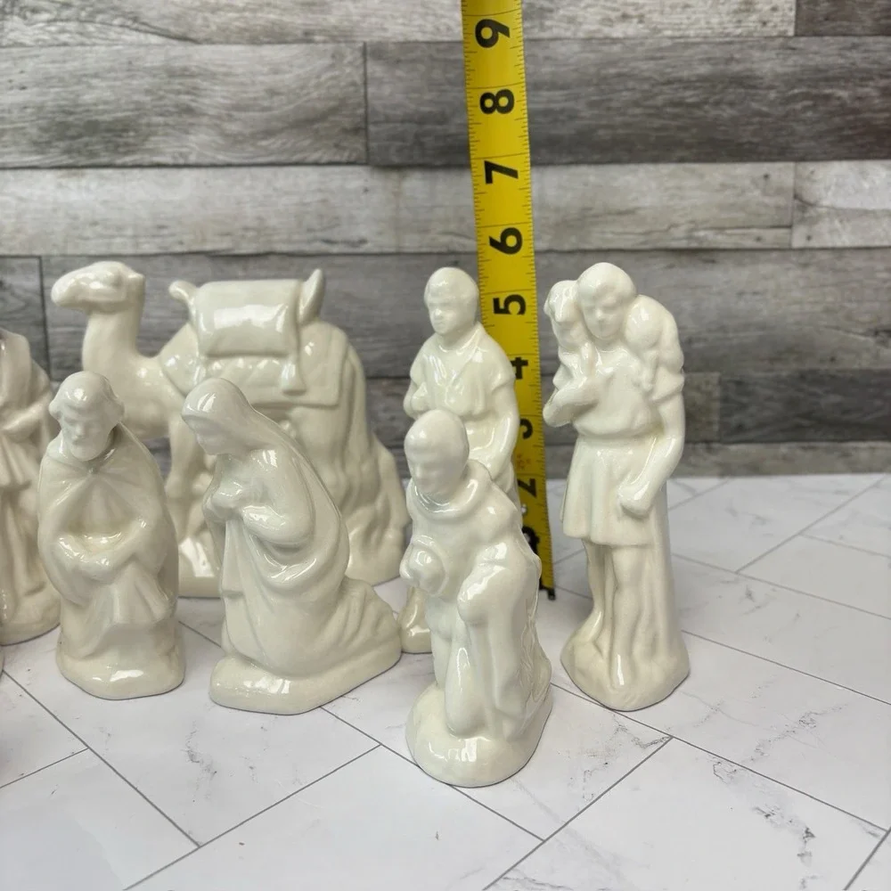 VTG Porcelain Nativity Scene 10 pc 6